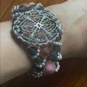 Beaded vintage statement bracelet